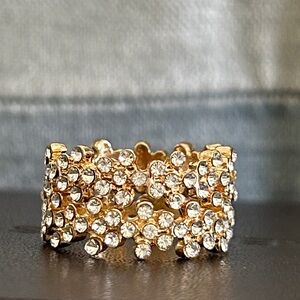 Gold and Silver Crystal Earrings